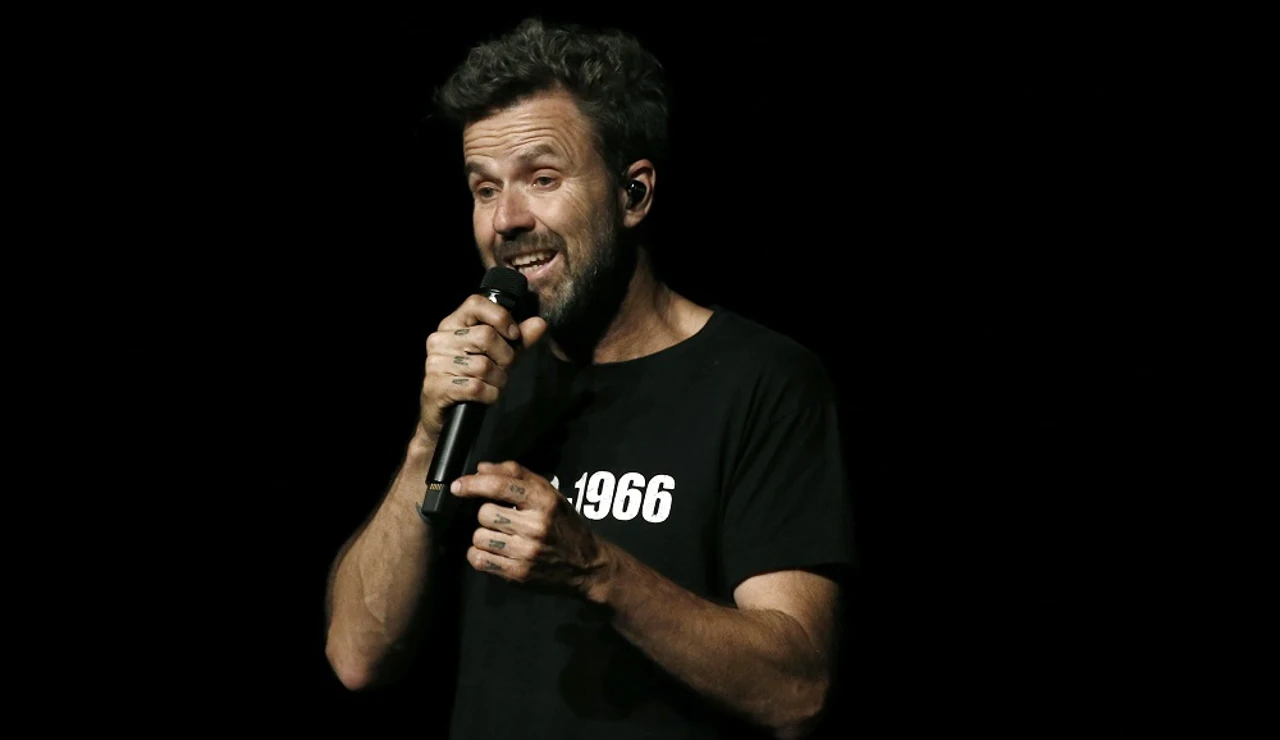 Pau Donés, vocalista de Jarabe de Palo, durante una actuación en Pamplona