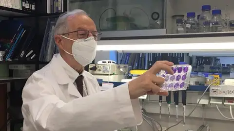 El virólogo Luis Enjuanes, en el Centro Nacional de Biotecnología del CSIC. El virólogo Luis Enjuanes, en el Centro Nacional de Biotecnología del CSIC.