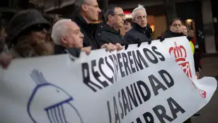 Concentración en Pamplona por la Huelga de Médicos