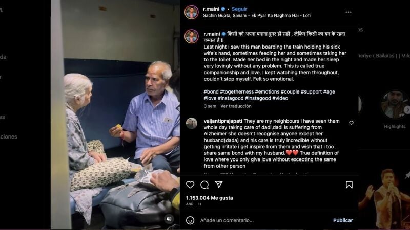 Un hombre emociona a más de 1 millón de personas por cómo da de comer a su mujer