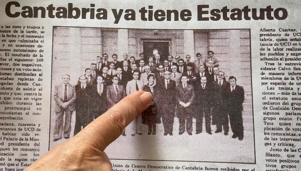 Recorte de una noticia de periódico de 1979 donde aparece Celestina Sánchez