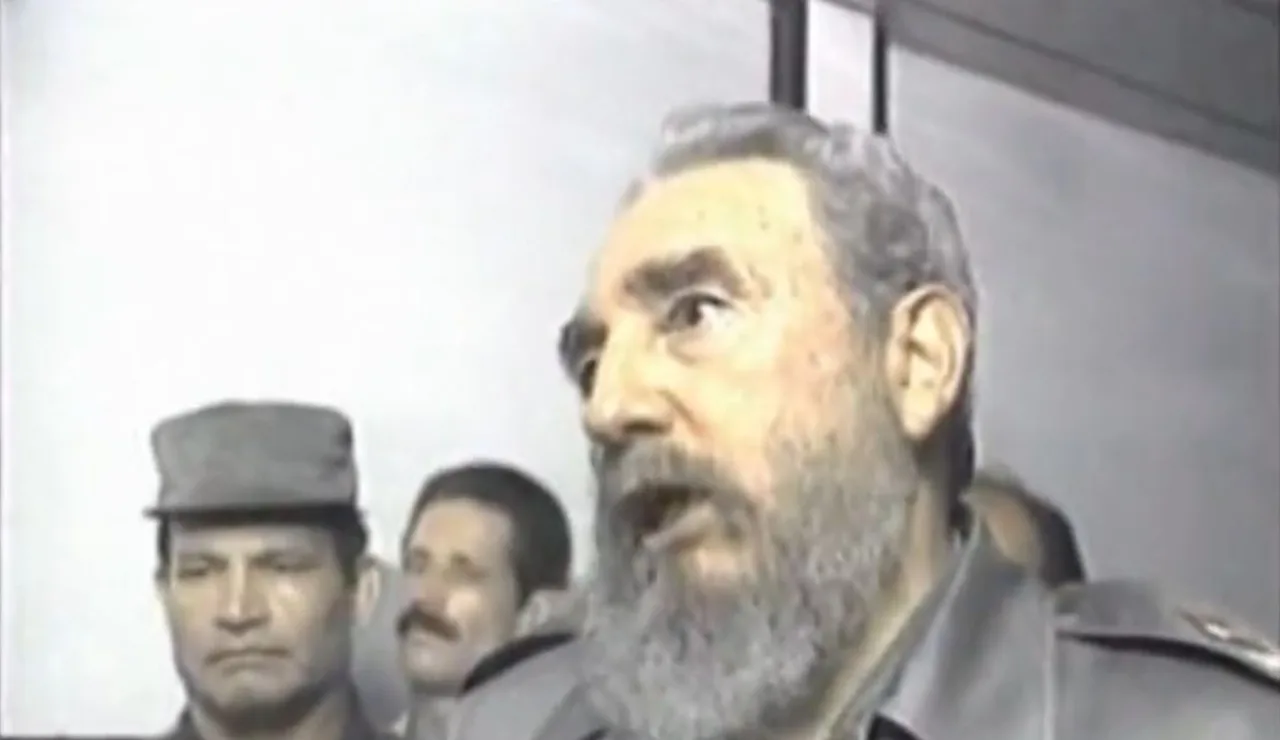 Fidel Castro, durante el 'Maleconazo' de 1994