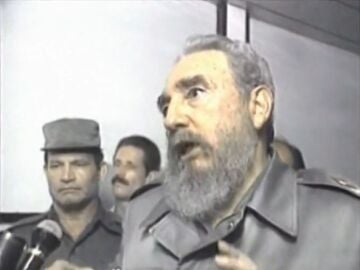 Fidel Castro, durante el 'Maleconazo' de 1994