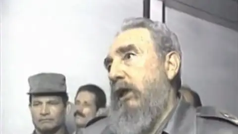 Fidel Castro, durante el 'Maleconazo' de 1994 Fidel Castro, durante el 'Maleconazo' de 1994