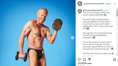 Jim Arrington, el culturista más longevo del mundo, comparte su secreto para estar así a sus 90 años