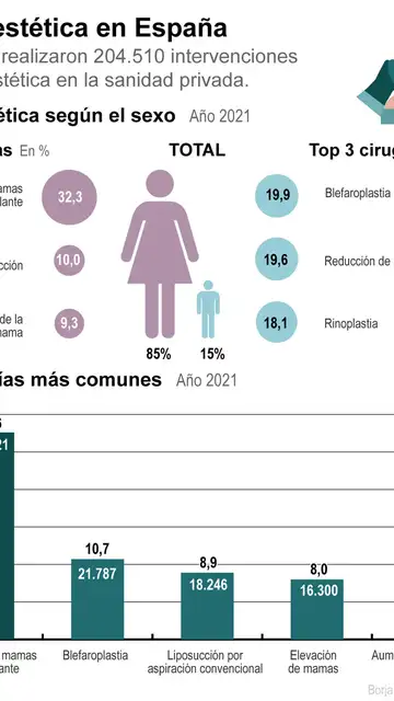 Infografía sobre la cirugía estética en España Infografía sobre la cirugía estética en España