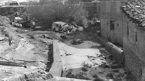 Zona dañada por las inundaciones y la riada en Puerto Lumbreras (Murcia) en octubre de 1973 Zona dañada por las inundaciones y la riada en Puerto Lumbreras (Murcia) en octubre de 1973
