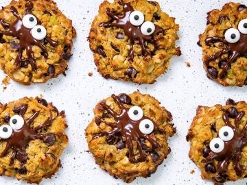 Galletas de ara&ntilde;a de chocolate y aguacate