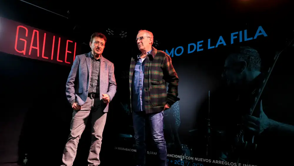 Manolo García y Quimi Portet durante la presentación del nuevo álbum de El Último de la Fila