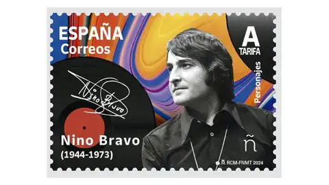 Sello conmemorativo de Nino Bravo. Sello conmemorativo de Nino Bravo.