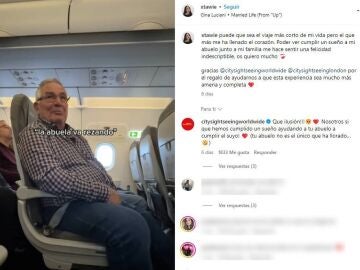 Su familia logra que cumpla uno de sus sue&ntilde;os a los 80 a&ntilde;os