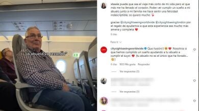 Cumple el sueño de su vida a los 80 años gracias a su familia