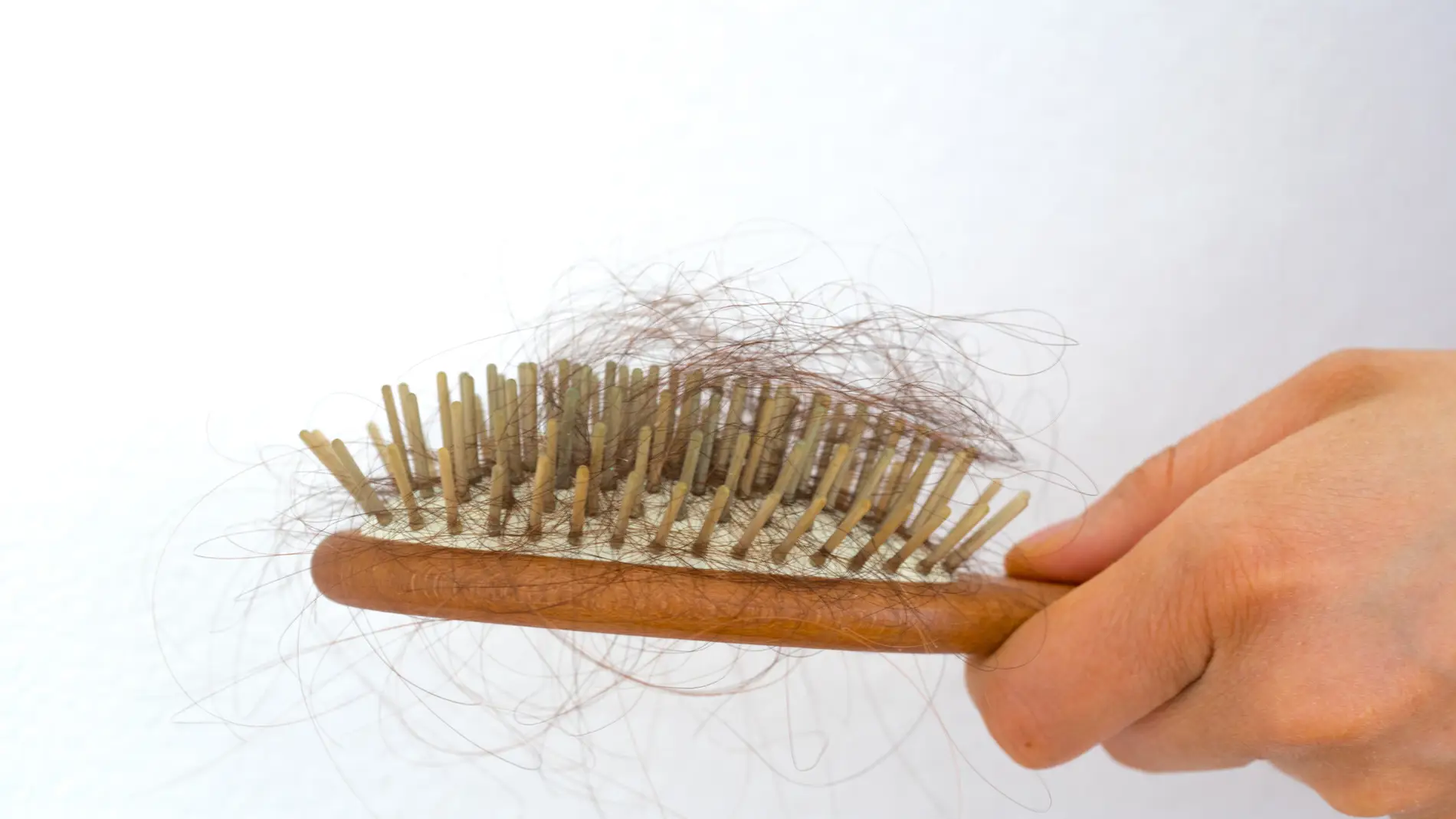 Cepillo de pelo con cabellos sueltos
