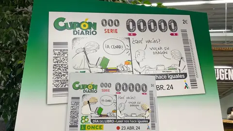 Cupón de la ONCE dedicado al día del libro y a las personas mayores Cupón de la ONCE dedicado al día del libro y a las personas mayores