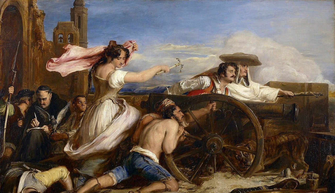 Cuadro sobre la defensa de Zaragoza pintado por David Wilkie en 1828.