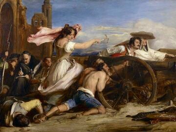 Cuadro sobre la defensa de Zaragoza pintado por David Wilkie en 1828.