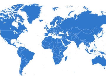 Mapa mundi azul