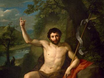 Juan el Bautista predicando en el desierto, por Anton Raphael Mengs, 1760.