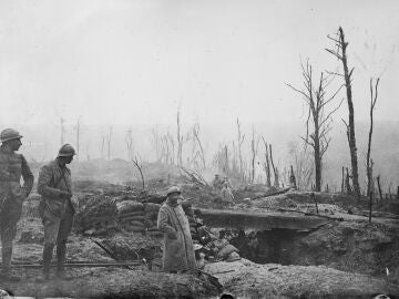 Franceses en las trincheras en la Batalla de Verd&uacute;n