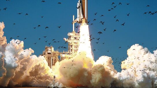 El Challenger iniciando su &uacute;ltimo vuelo.