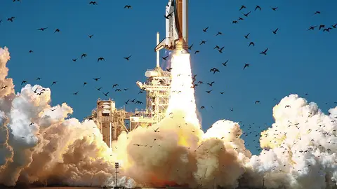 El Challenger iniciando su último vuelo. El Challenger iniciando su último vuelo.