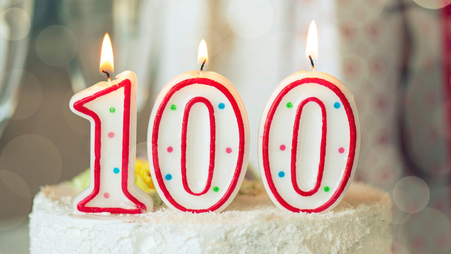 Tarta de cumplea&ntilde;os 100 velas