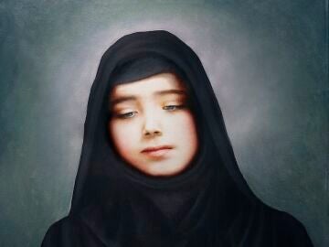 Santa Rebeca de Himlaia, pintura inspirada en una fotograf&iacute;a aut&eacute;ntica de Rebeca de Himlaia