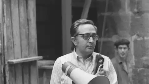 Mariano Ozores durante el rodaje de una película Mariano Ozores durante el rodaje de una película