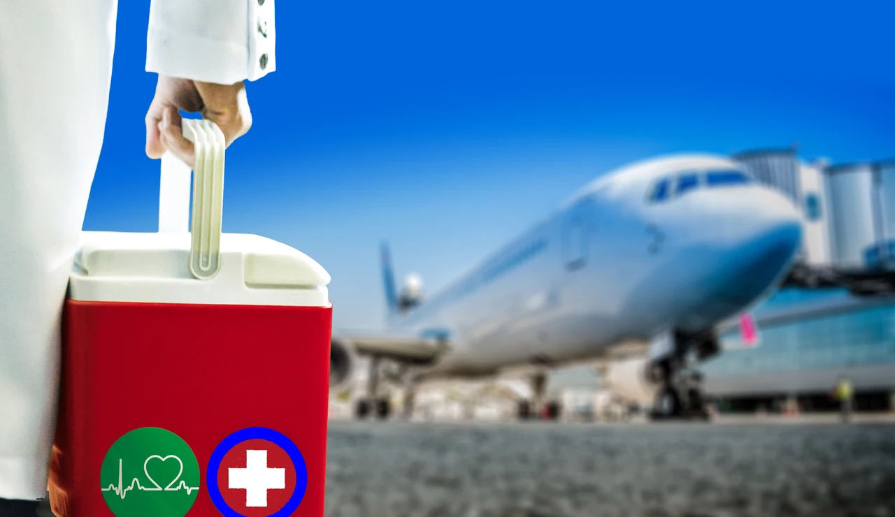 Transporte aéreo de órganos trasplantados