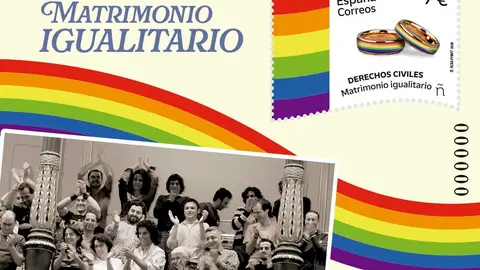 Correos lanza un sello que conmemora el 20 aniversario del matrimonio entre personas del mismo sexo Correos lanza un sello que conmemora el 20 aniversario del matrimonio entre personas del mismo sexo