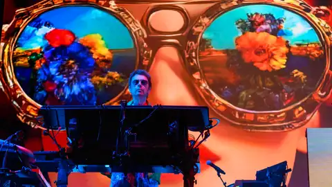 El compositor e intérprete francés de música electrónica, Jean Michel Jarre El compositor e intérprete francés de música electrónica, Jean Michel Jarre