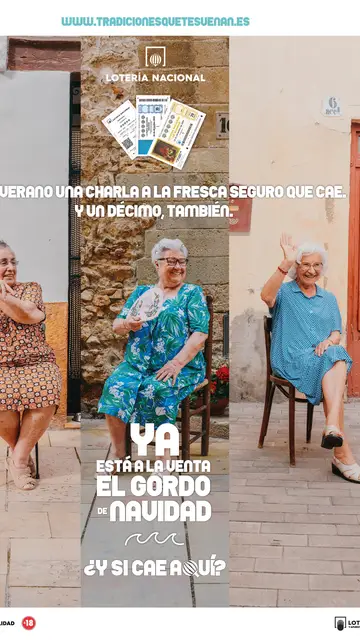 Señoras al fresco o mosquito que pica al anochecer, gestos típicos del verano protagonizan el spot del Sorteo de Navidad Señoras al fresco o mosquito que pica al anochecer, gestos típicos del verano protagonizan el spot del Sorteo de Navidad