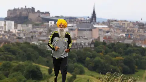Fauja Singh en Edimburgo Fauja Singh en Edimburgo