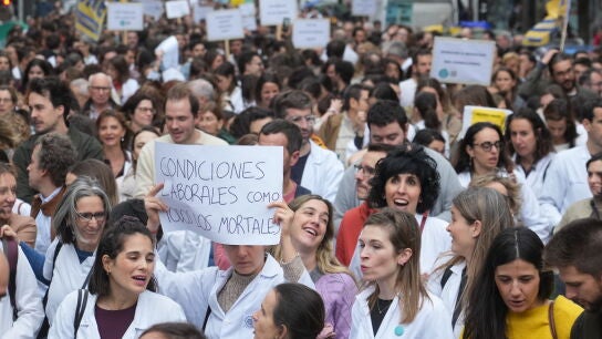 Protestas m&eacute;dicos