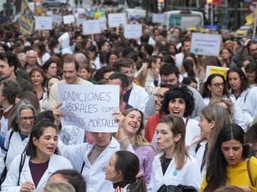 Protestas m&eacute;dicos