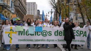 M&eacute;dicos en una manifestaci&oacute;n