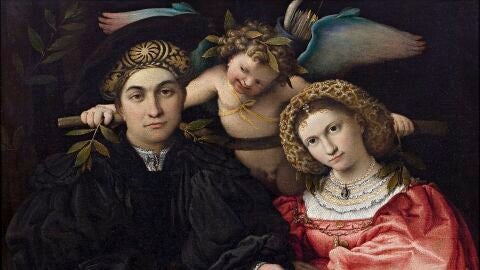 Micer Marsilio Cassotti y su esposa Faustina de Lorenzo Lotto 1523
