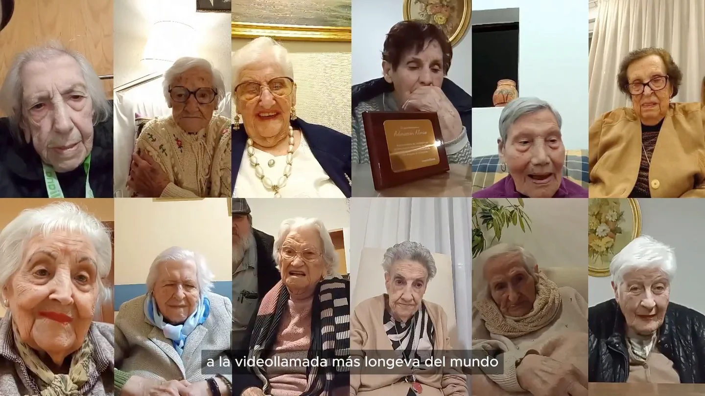Videollamada centenarias Videollamada centenarias