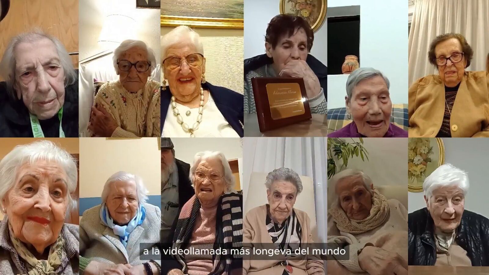 Centenarias en videollamada: Juntas suman 1.757 años