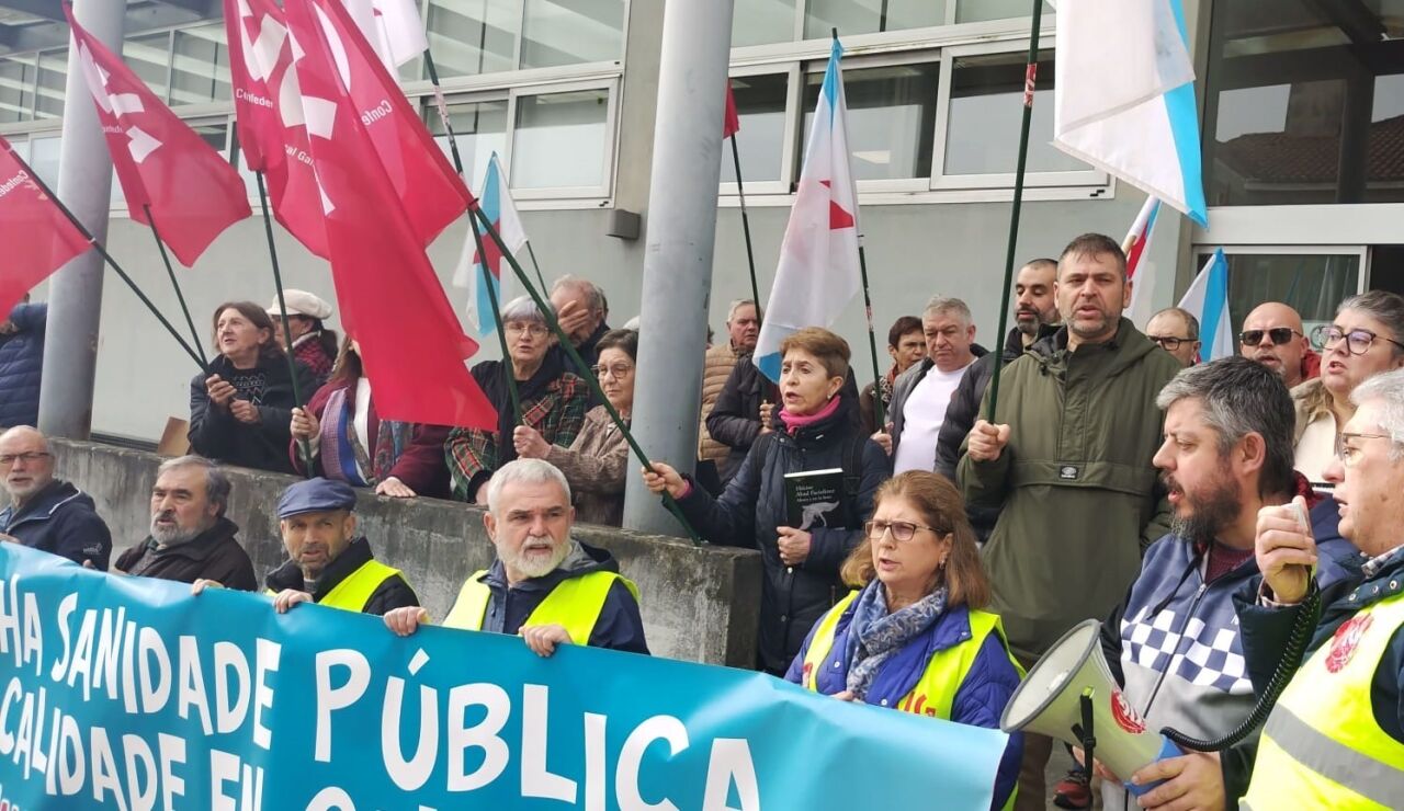Manifestaci&oacute;n de pensionistas de la CIG en Santiago de Compostela