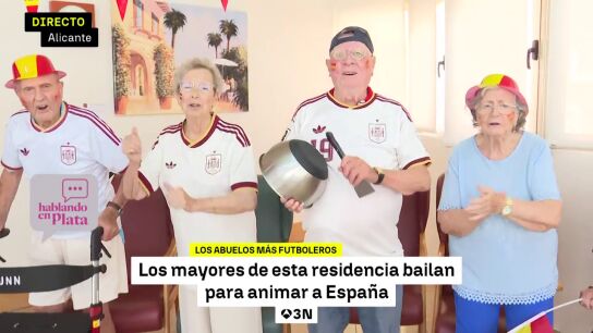 Una residencia de mayores de Alicante se vuelca con la selecci&oacute;n espa&ntilde;ola