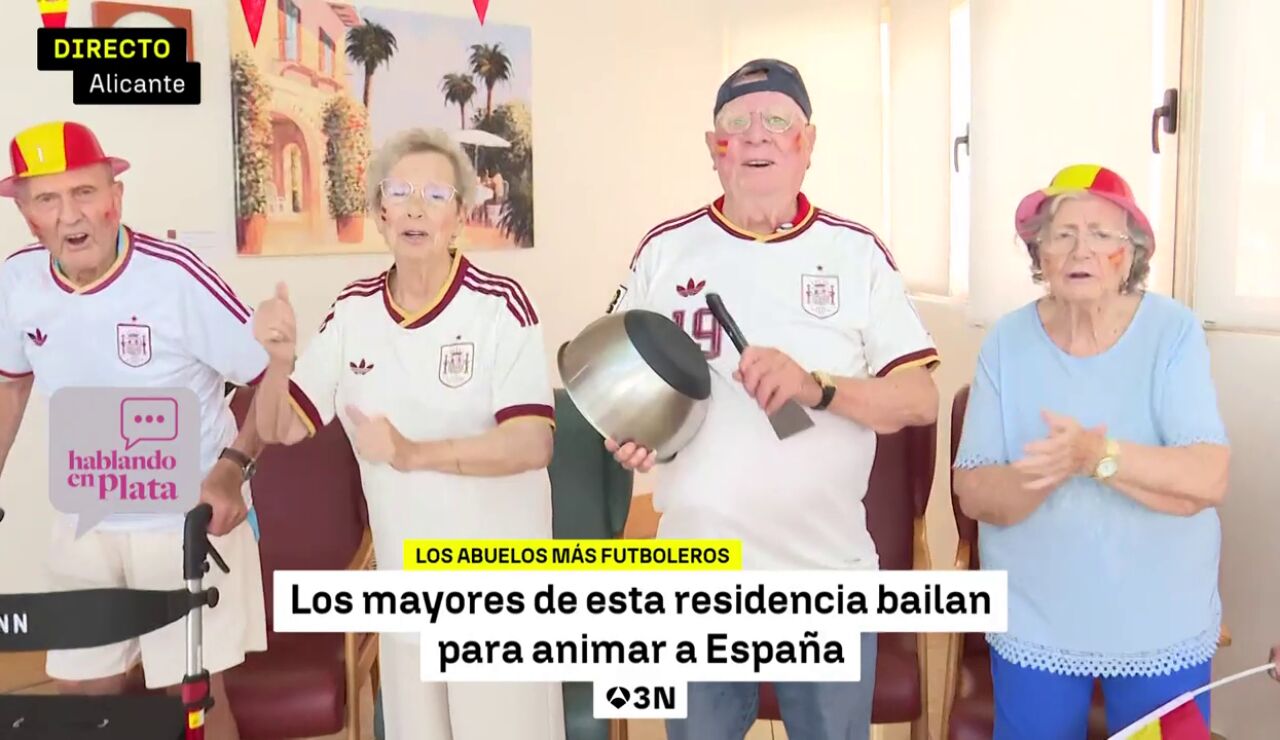 Una residencia de mayores de Alicante se vuelca con la selecci&oacute;n espa&ntilde;ola