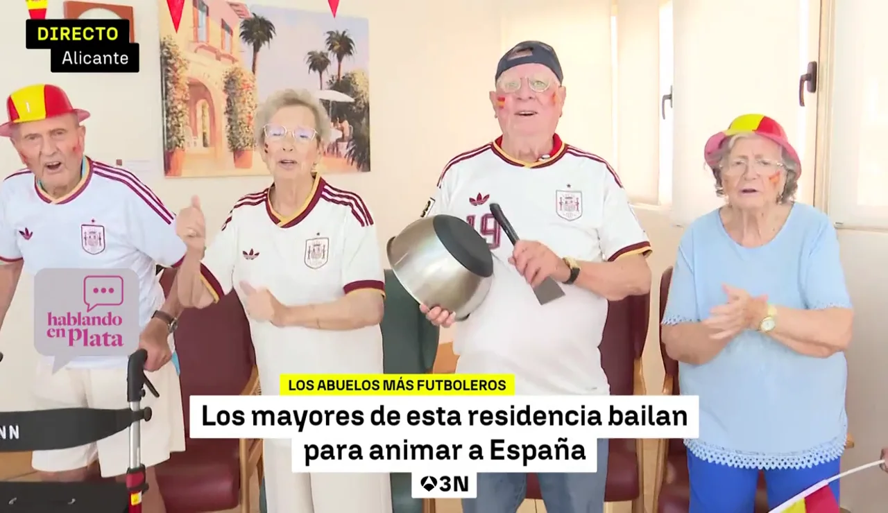 Una residencia de mayores de Alicante se vuelca con la selección española