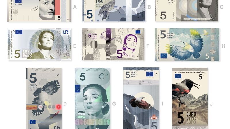 ¿Cómo serán los nuevos billetes de euro? El BCE pide tu opinión entre 10 diseños y tú puedes votar