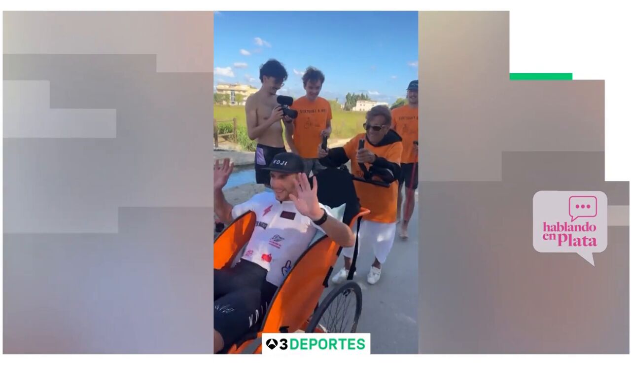 La superabuela Laila Maci&aacute; termina un medio Ironman a los 102 a&ntilde;os junto a su nieto