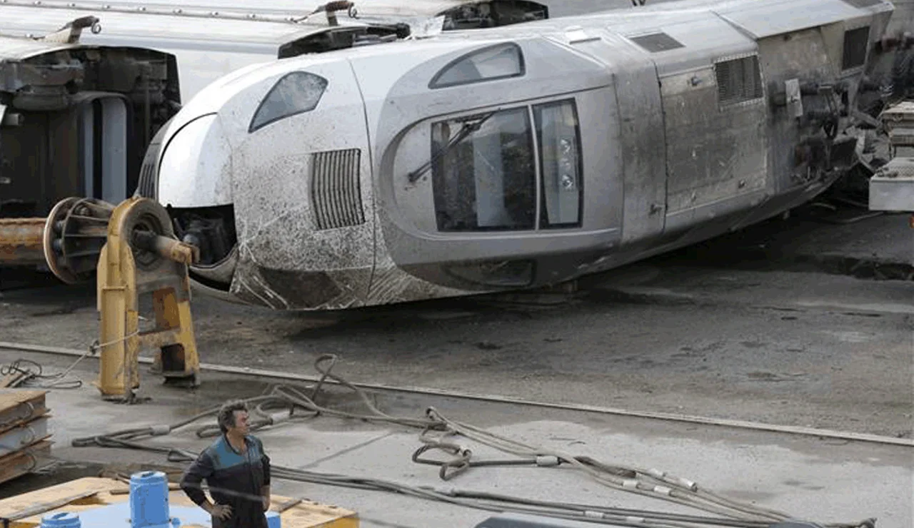 Una de las piezas del convoy que formaba el tren Alvia