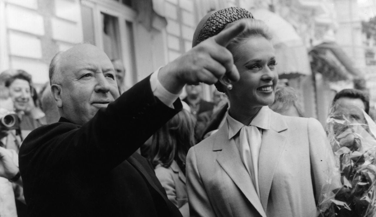 Alfred Hitchcock y Tippi Hedren