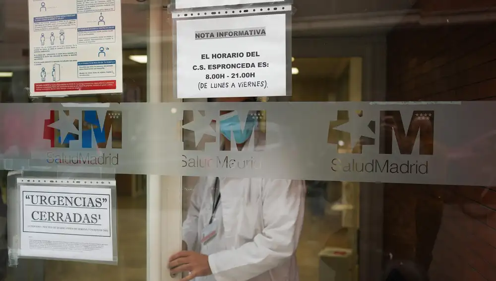 Imagen de archivo de las protestas en un centro sanitario 24 horas de Madrid