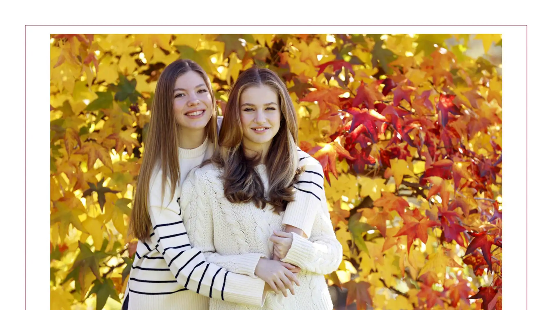 La Princesa Leonor y la Infanta Sofía en la felicitación de Navidad