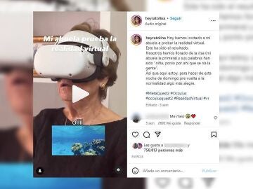 "Hemos llorado de la risa" esta abuela prueba la Realidad Virtual por primera vez y así ha sido su reacción